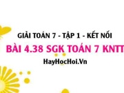 Bài 4.38 SGK Toán 7 tập 1 Kết nối tri thức